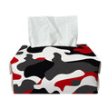 Red Snow Camouflage Print Rectangle Tissue Box Cover