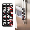 Red Snow Camouflage Print Refrigerator Handle Covers