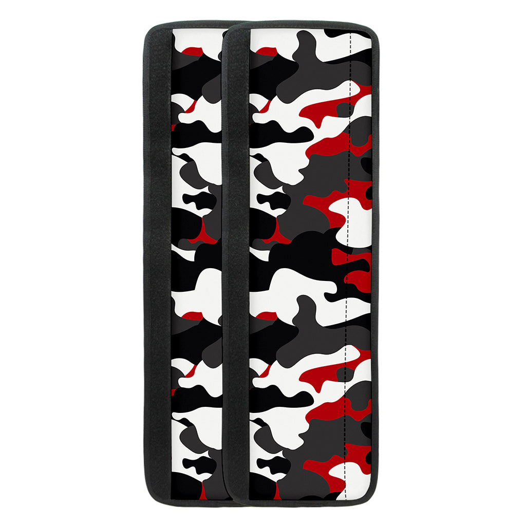Red Snow Camouflage Print Refrigerator Handle Covers