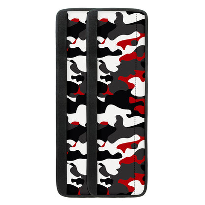 Red Snow Camouflage Print Refrigerator Handle Covers