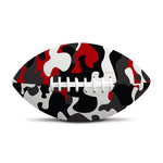 Red Snow Camouflage Print Rugby Ball