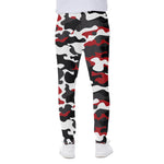 Red Snow Camouflage Print Scuba Joggers