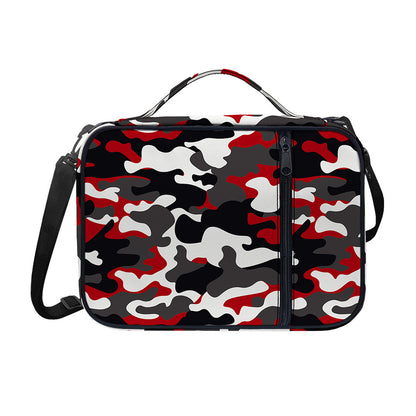 Red Snow Camouflage Print Shoulder Strap Bible Bag