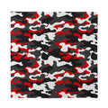 Red Snow Camouflage Print Silk Bandana