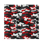 Red Snow Camouflage Print Silk Bandana