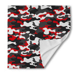 Red Snow Camouflage Print Silk Bandana