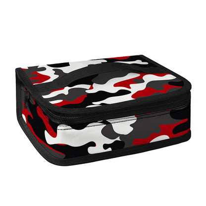 Red Snow Camouflage Print Small Lunch Bag