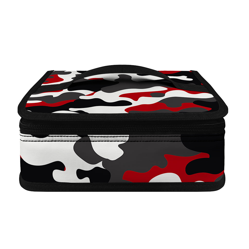 Red Snow Camouflage Print Small Lunch Bag