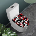 Red Snow Camouflage Print Toilet Lid Cover