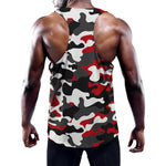 Red Snow Camouflage Print Training Tank Top