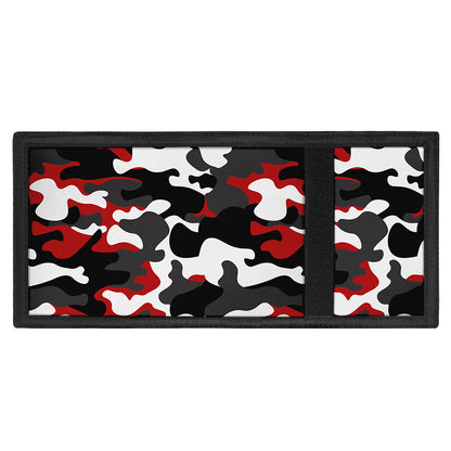 Red Snow Camouflage Print Trifold Wallet