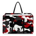 Red Snow Camouflage Print Utility Tote Bag