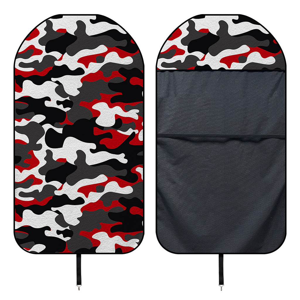 Red Snow Camouflage Print Waterproof Car Seat Cover
