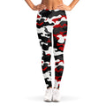 Red Snow Camouflage Print Women's Leggings