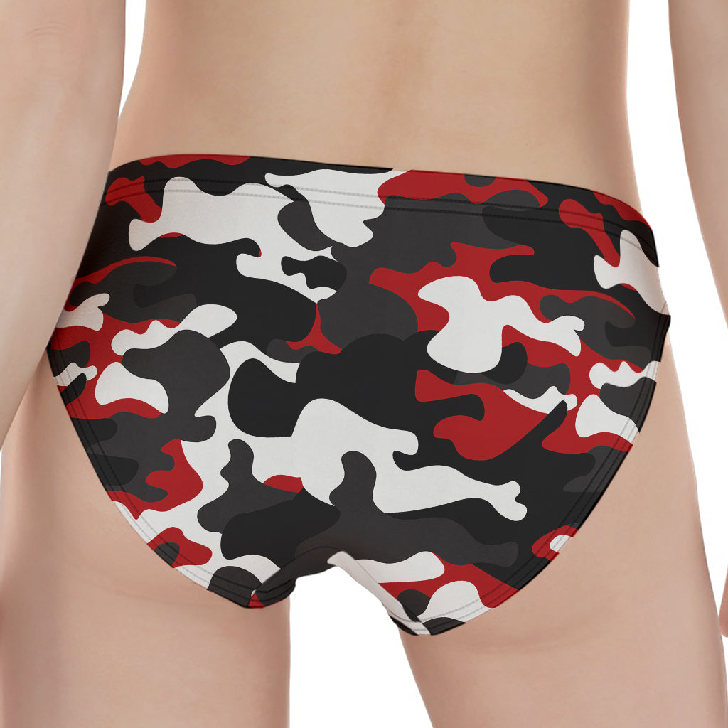 Red Snow Camouflage Print Women's Panties
