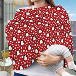 Red Snow Penguin Pattern Print Baby Seat Cover
