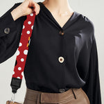 Red Snow Penguin Pattern Print Bag Strap