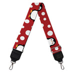 Red Snow Penguin Pattern Print Bag Strap