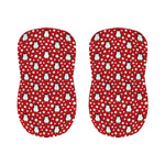 Red Snow Penguin Pattern Print Bar Stool Covers