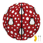 Red Snow Penguin Pattern Print Basketball
