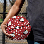Red Snow Penguin Pattern Print Basketball