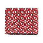 Red Snow Penguin Pattern Print Bifold Wallet