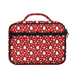 Red Snow Penguin Pattern Print Briefcase Bible Bag