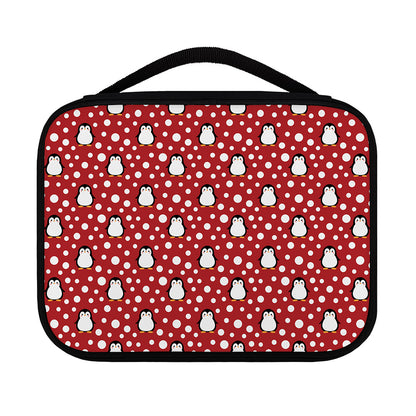 Red Snow Penguin Pattern Print Classic Bible Case