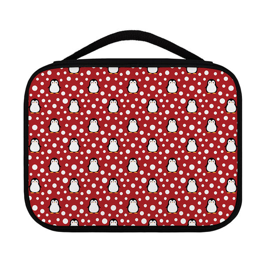 Red Snow Penguin Pattern Print Classic Bible Case