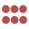 Red Snow Penguin Pattern Print Coaster Set