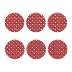 Red Snow Penguin Pattern Print Coaster Set