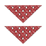 Red Snow Penguin Pattern Print Dog Bandana
