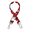 Red Snow Penguin Pattern Print Dog Seat Belt