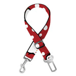 Red Snow Penguin Pattern Print Dog Seat Belt