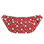 Red Snow Penguin Pattern Print Fanny Pack