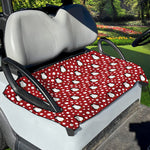 Red Snow Penguin Pattern Print Golf Cart Seat Cover