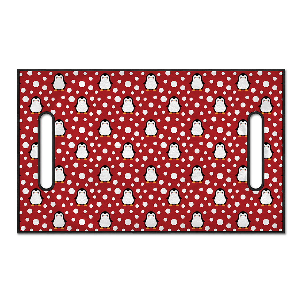 Red Snow Penguin Pattern Print Golf Cart Seat Cover