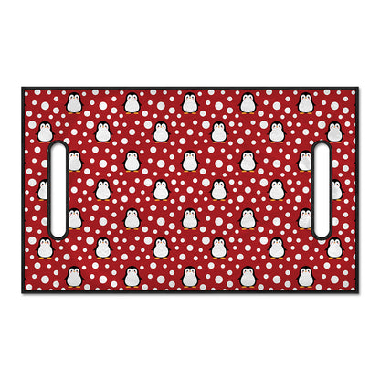 Red Snow Penguin Pattern Print Golf Cart Seat Cover