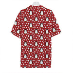 Red Snow Penguin Pattern Print Hawaiian Shirt