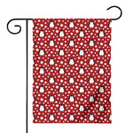 Red Snow Penguin Pattern Print House Flag
