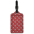 Red Snow Penguin Pattern Print Luggage Tag