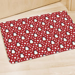 Red Snow Penguin Pattern Print Polyester Doormat