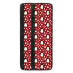 Red Snow Penguin Pattern Print Refrigerator Handle Covers