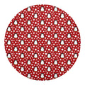 Red Snow Penguin Pattern Print Round Blanket