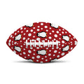 Red Snow Penguin Pattern Print Rugby Ball