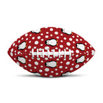 Red Snow Penguin Pattern Print Rugby Ball