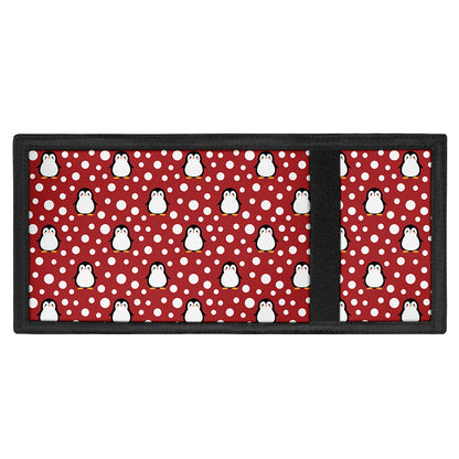 Red Snow Penguin Pattern Print Trifold Wallet
