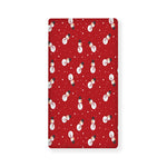 Red Snowman Pattern Print Baby Crib Sheet