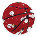 Red Snowman Pattern Print Basketball