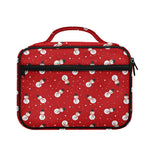 Red Snowman Pattern Print Briefcase Bible Bag